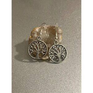 New -Tree of Life Sterling Silver Earrings Nature Inspired Boho Gift Jewelry